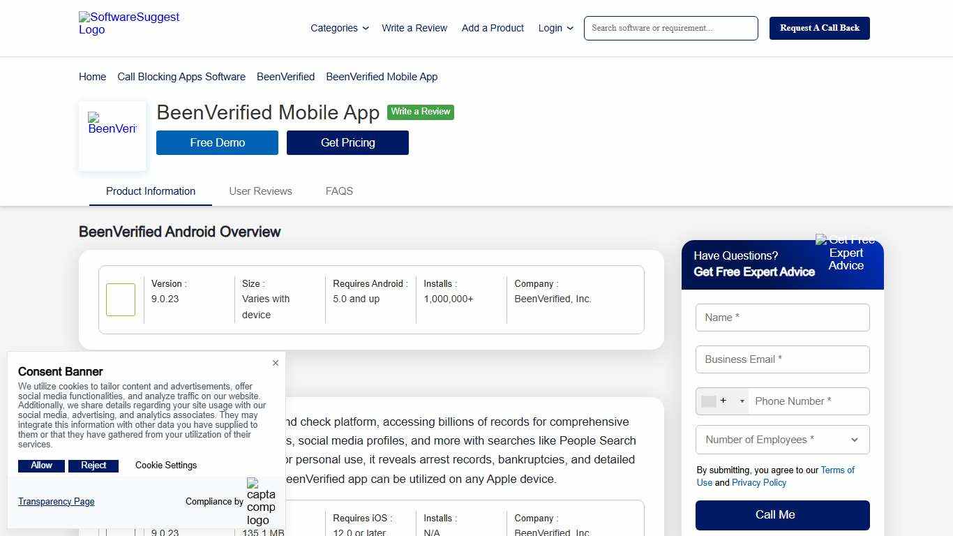 BeenVerified Mobile app for iOS and Android Devices in 2026